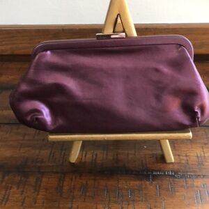 Calvin Klein Metallic Purple Clutch